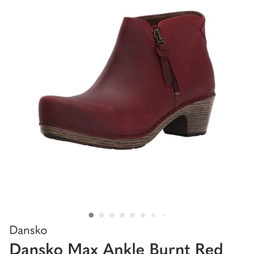Dansko Burnt Red Leather Clogs